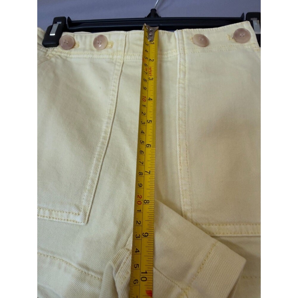 Pilcro by Anthropologie High-rise Utility Shorts Butter Yellow NWOT Size 28 - Picture 6 of 8